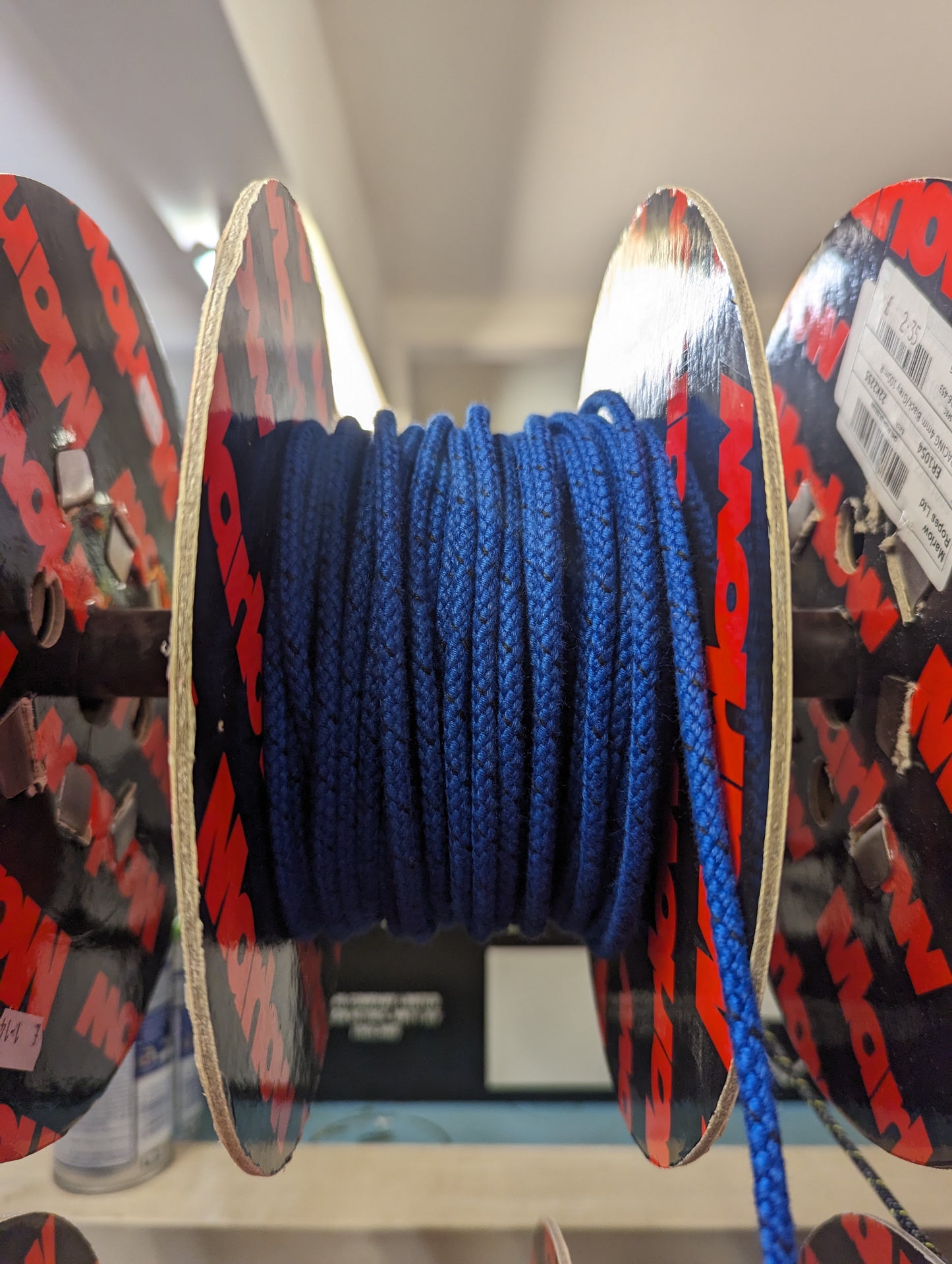 4mm Matt Blue Polyester 8 Plait Rope