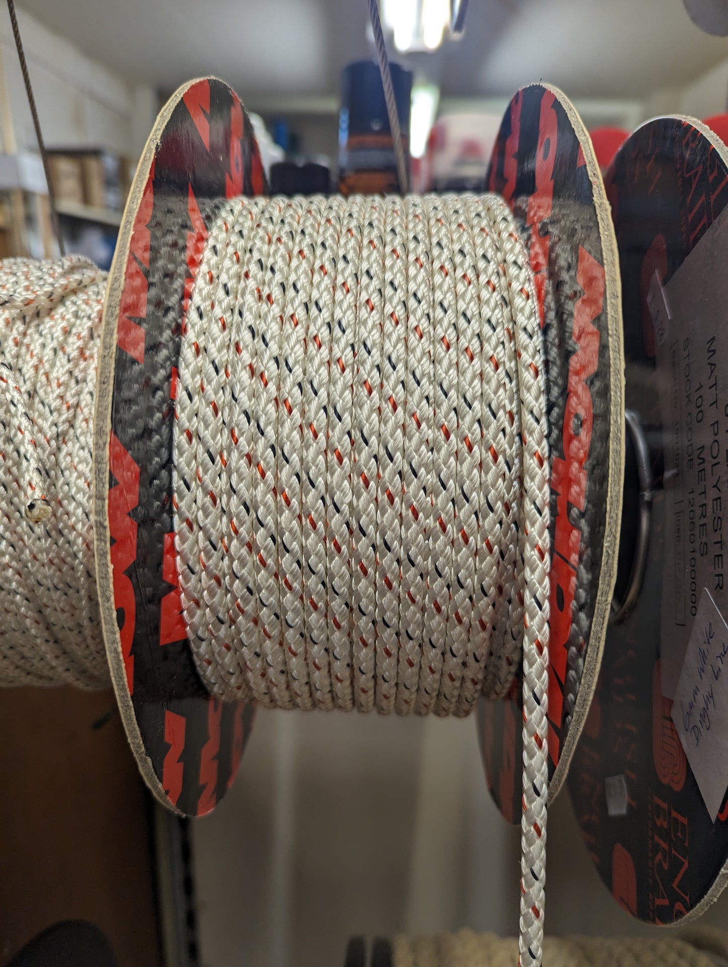 6mm White 8 Plait P/S Polyester