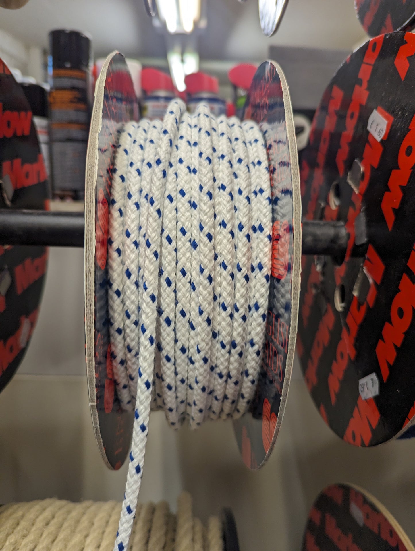 6mm White 8 Plait Matt Polyester Rope