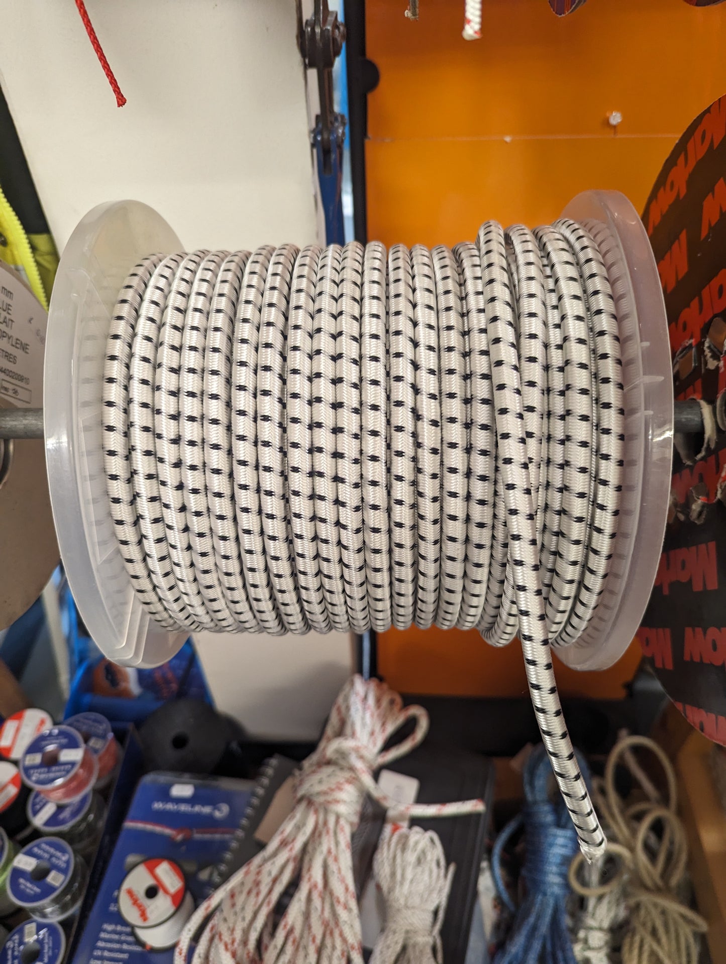 10mm White/Black Shock Cord