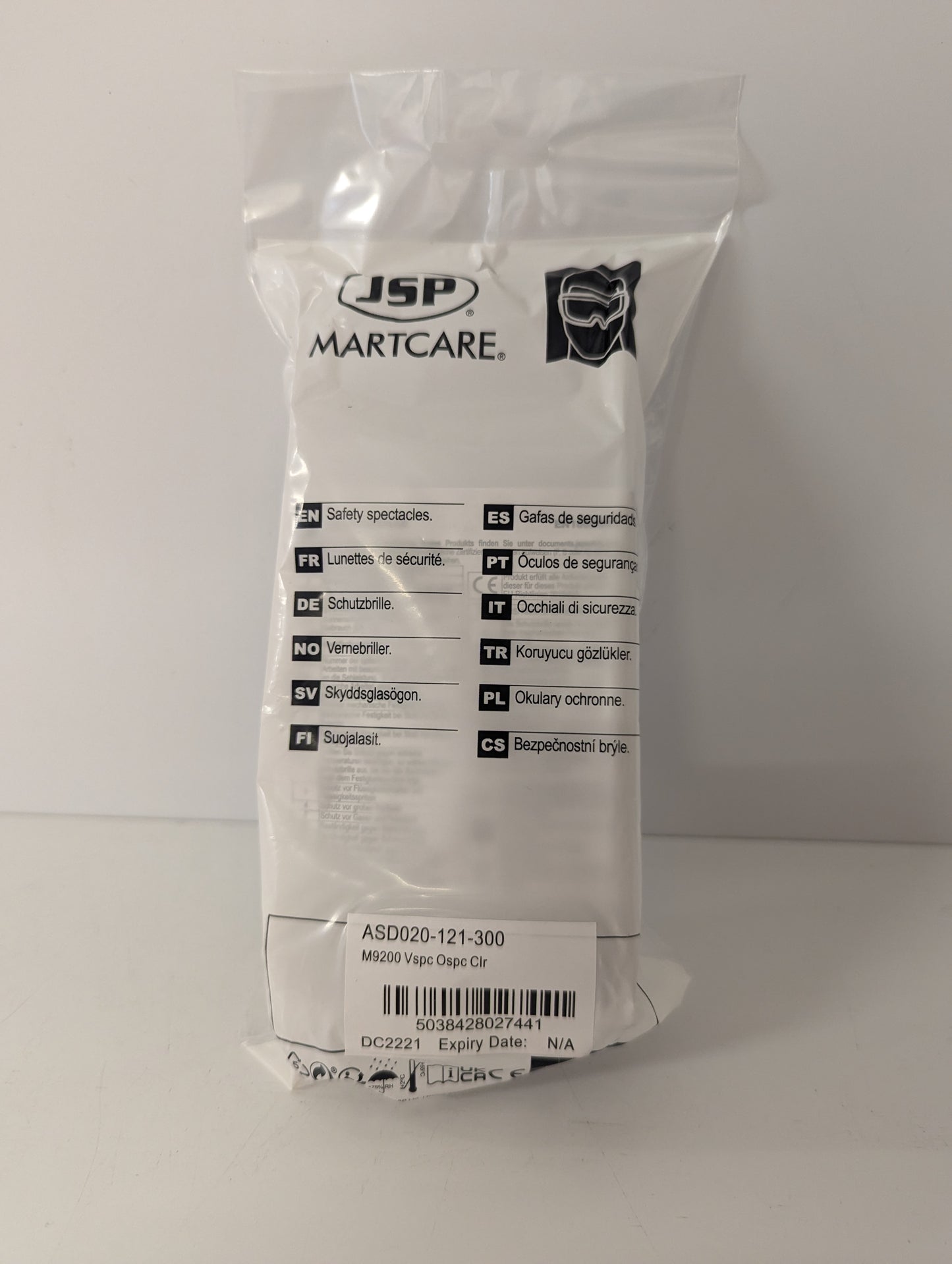 JSP Martcare safety over spectacles clear