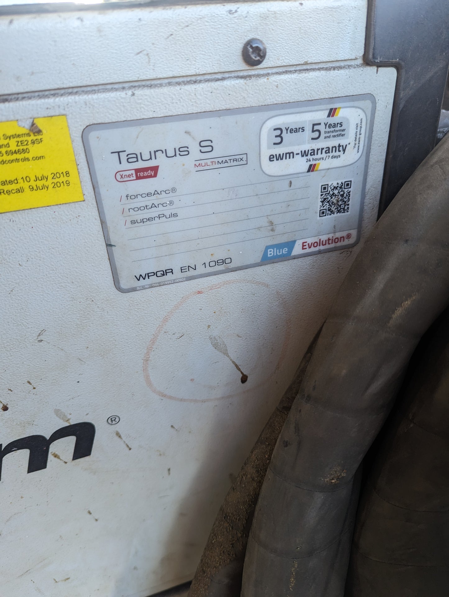 EWM Taurus 505 Synergic MIG/MAG weld set (water cooled)
