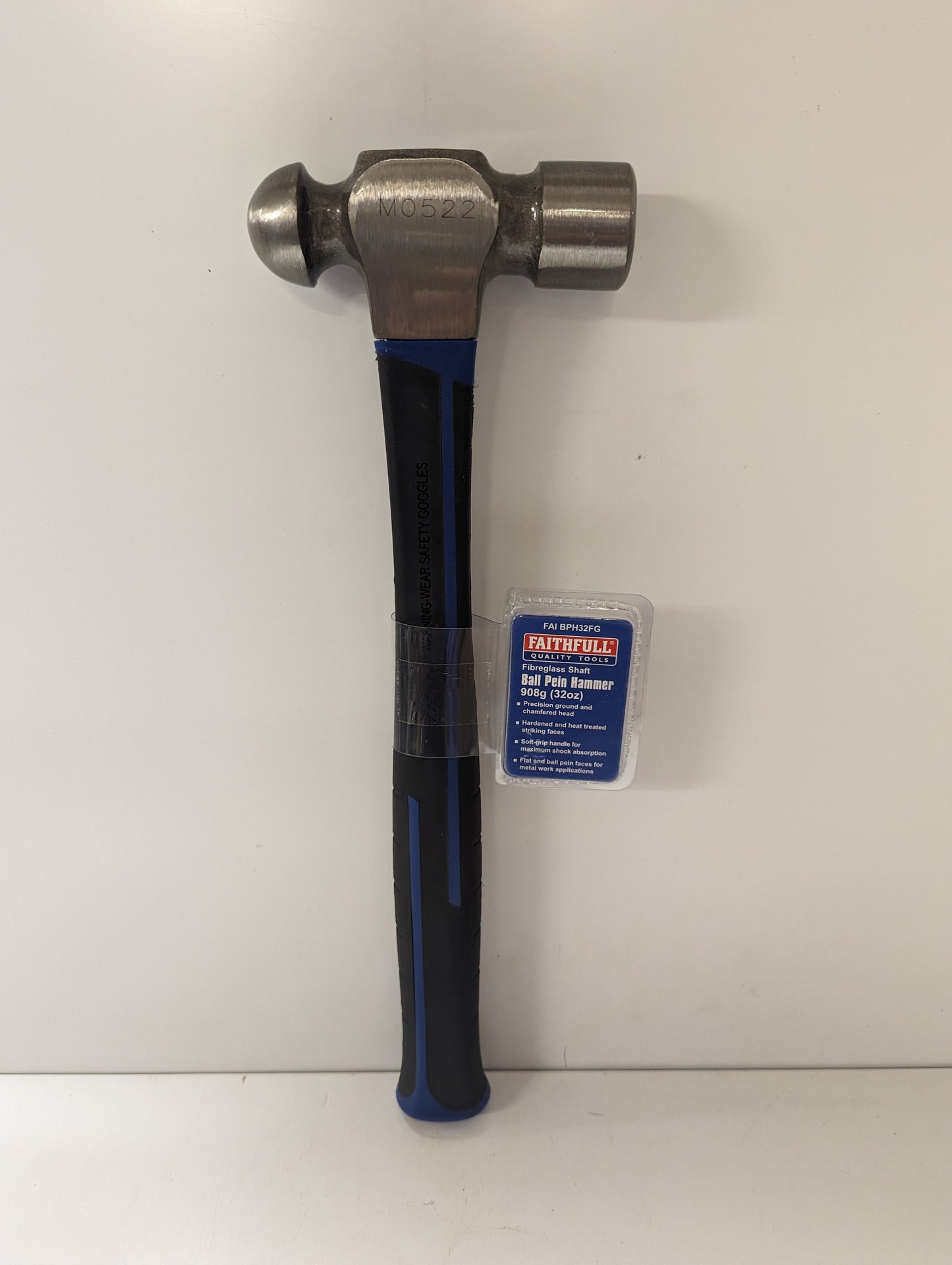 Faithfull Ball Pein Hammer (32oz) Fibreglass Shaft