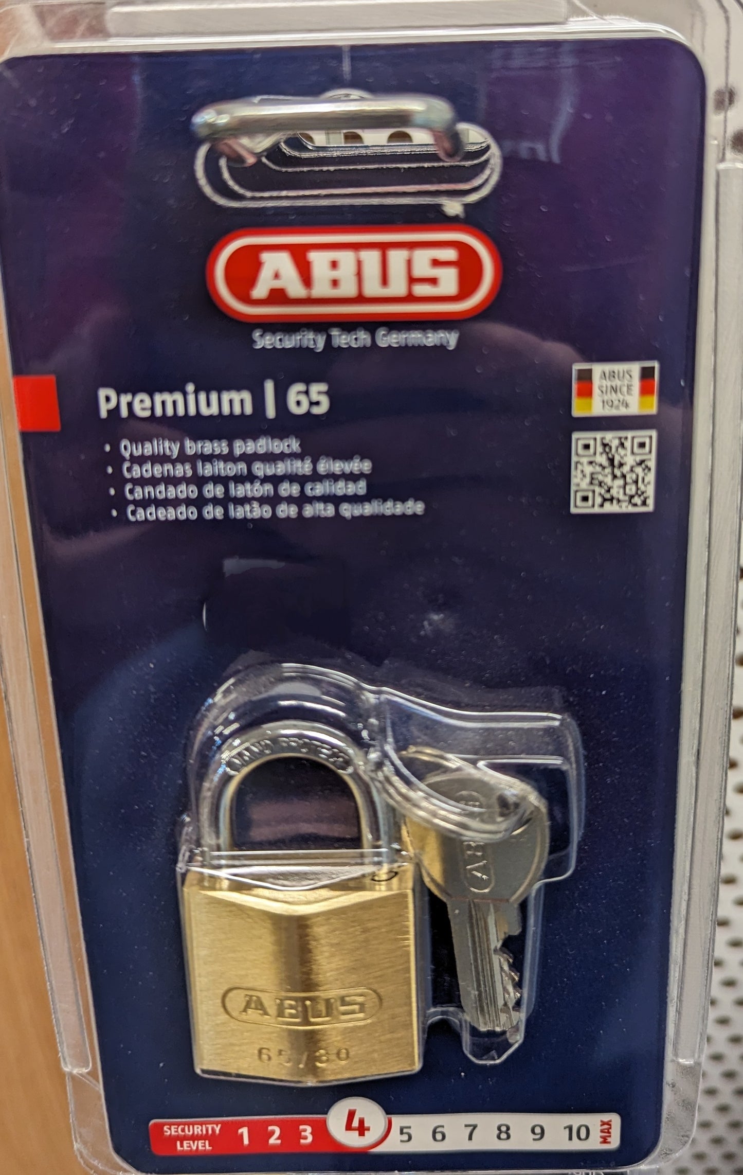 65/30 30mm Brass Abus Padlock