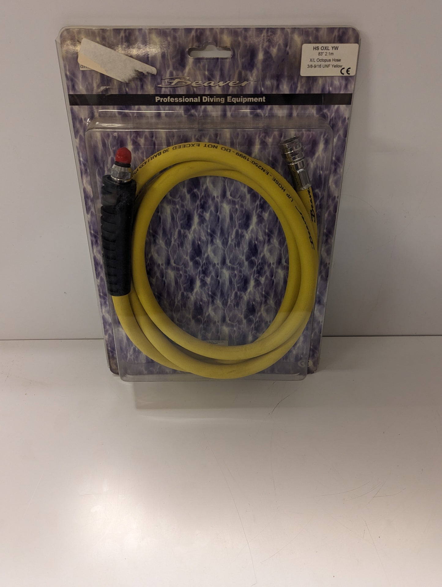 83" 2.1m X/L Octopus Hose 3/8 - 9/16 UNF Yellow