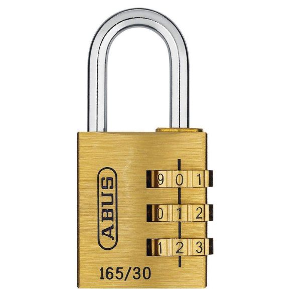 165/30 30mm BRASS ABUS COMBINATION PADLOCK