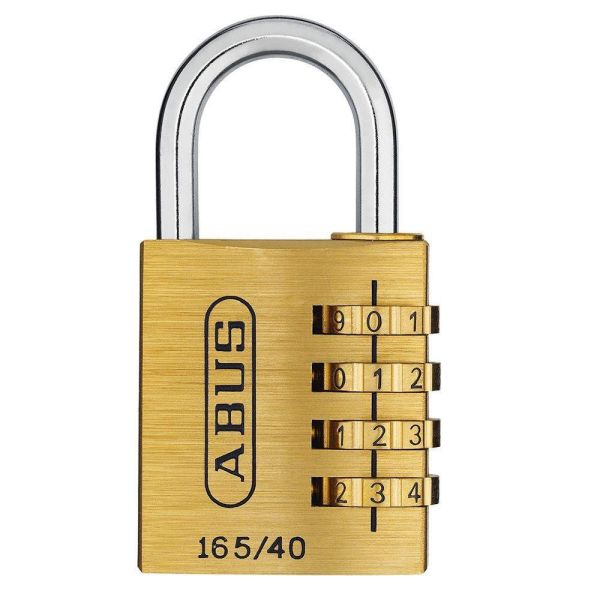 165/40 40mm BRASS ABUS COMBINATION PADLOCK