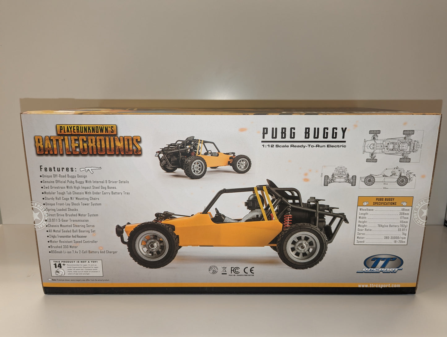 RC SPORT PUBG 2WD SINGLE SEAT 1/12 BUGGY RTR