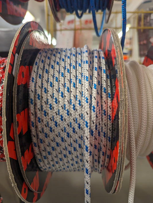 6mm Blue FLK D/Braid Polyester Rope