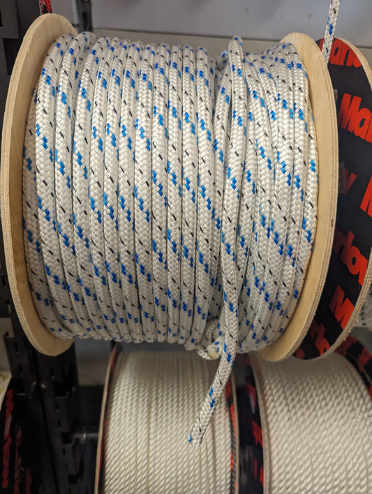 10mm Blue FLK D/Braid Polyester Rope