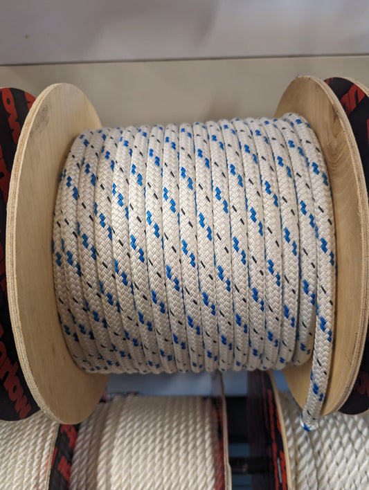 12mm Blue FLK D/Braid Polyester Rope