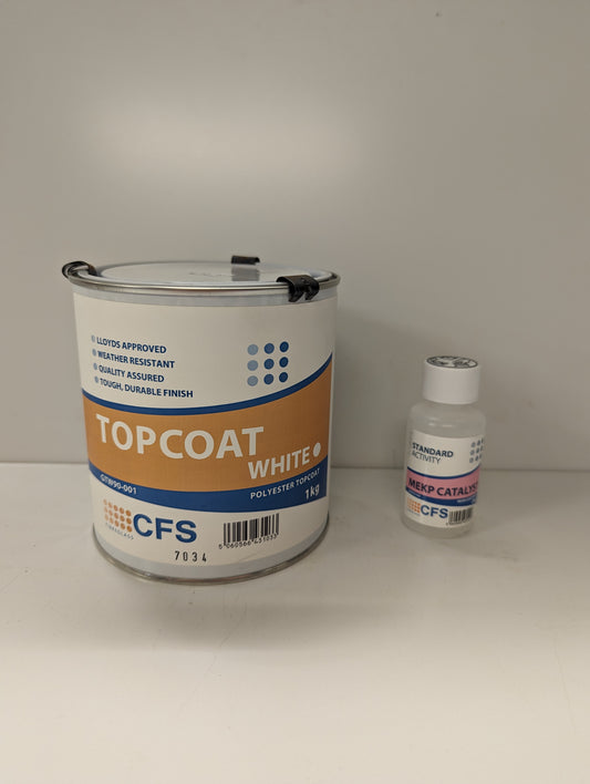 CFS 1Kg Topcoat White Resin