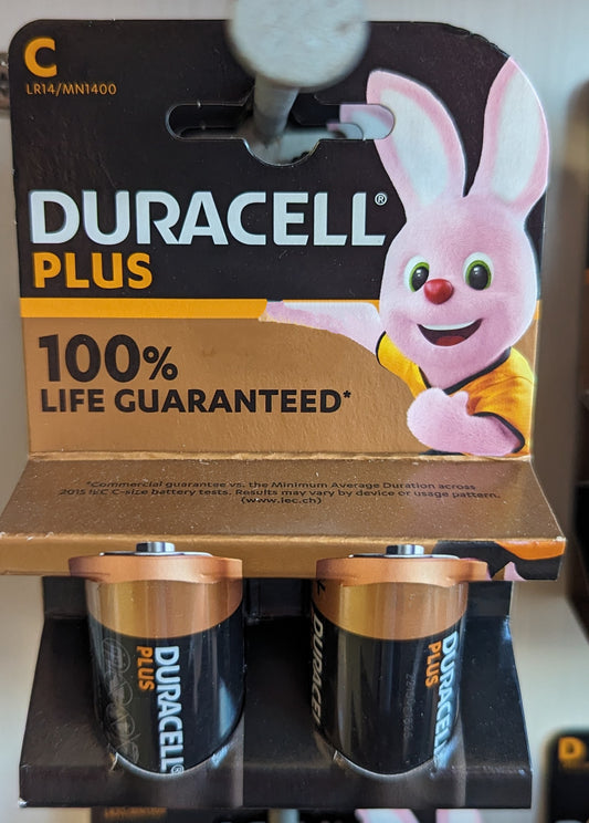 Duracell Plus C Battery two pack