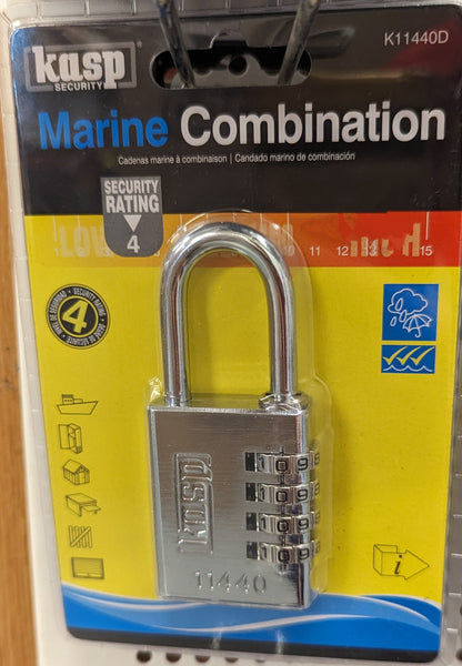 K11440D 40MM KASP MARINE COMBINATION PADLOCK