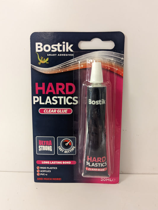 Bostik Hard Plastics Clear Glue Long Lasting Bond 20ml