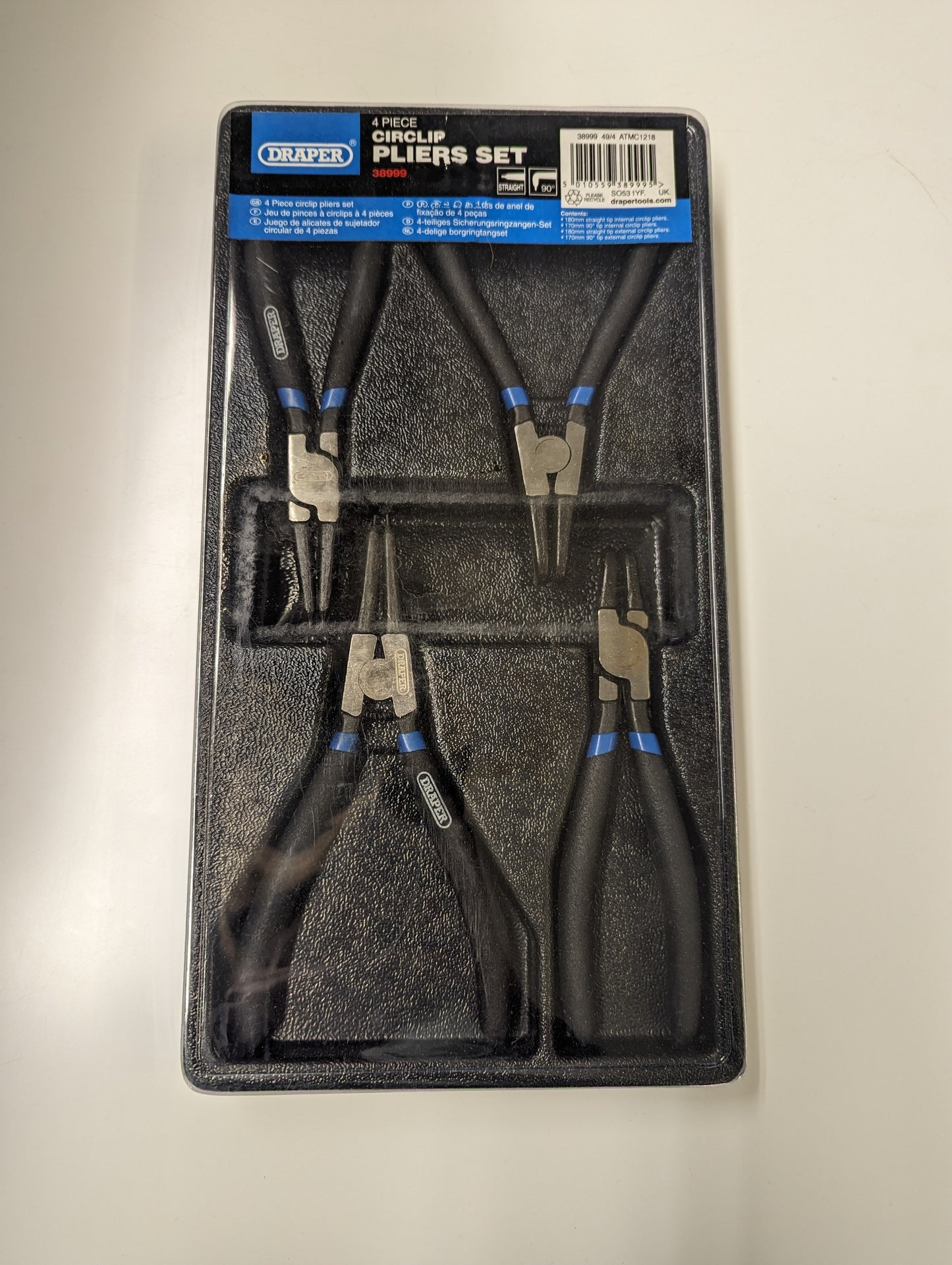 Draper 4 Piece circlip pliers Set