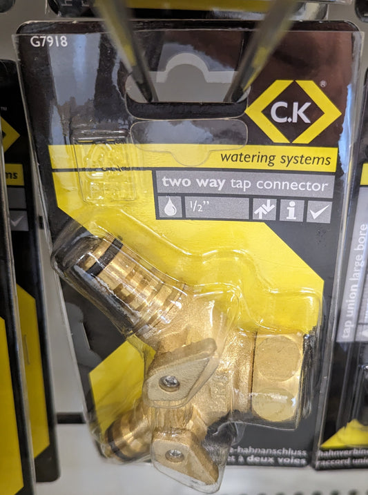 CK watering Systems two way tap connector 1/2"