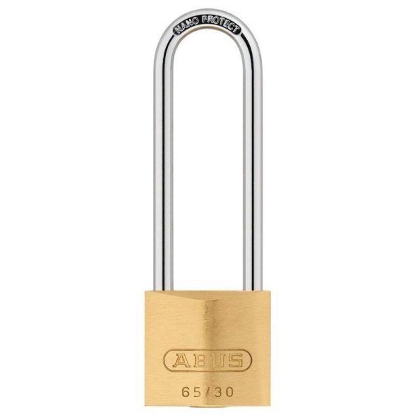 65/30HB60 30mm BRASS LONG SHACKLE ABUS PADLOCK